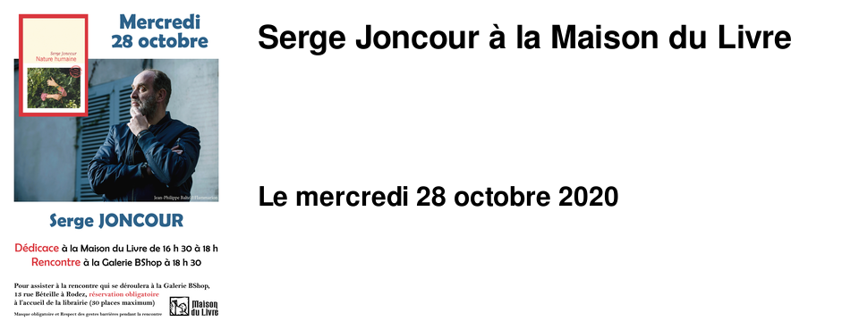 Serge Joncour � la Maison du Livre