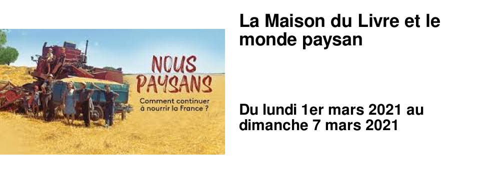 La Maison du Livre et le monde paysan